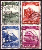 Seria Completă Germania 1935 - Centenarul Căilor Ferate, Locomotive și Trenuri, 4v (Mi. 580-583) - Ștampilate -A222