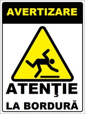 Placuta atentie la bordura foto