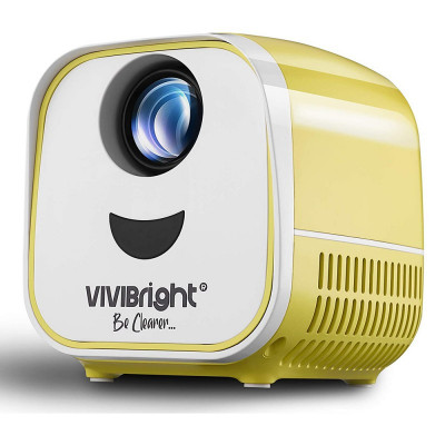 Videoproiector Portabil Vivibright L1, Full HD 1080P, 1000 Lumeni, USB, HD-IN, VGA, DC-IN, AV, Card TF, Difuzor Incorporat, Galben foto