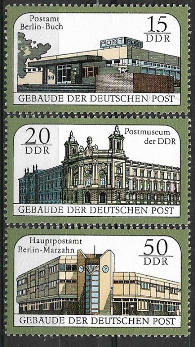 B0667 - Germania DDR 1988 - Arhitectura 3v. neuzat,perfecta stare