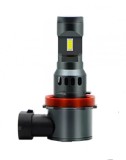 Set 2 becuri LED HIR2 / 9012 55W, AutoREY&reg; lumina alb-rece, 25.000 Lumeni, Fara cablu si ventilator inclus