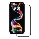 Folie de protectie Ecran Anank pentru Apple iPhone 15 Pro, Sticla Securizata, Full Glue, 2.5D, Set 10 bucati, Neagra