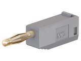 Mufă Banană 2mm Aurită Gri 10A