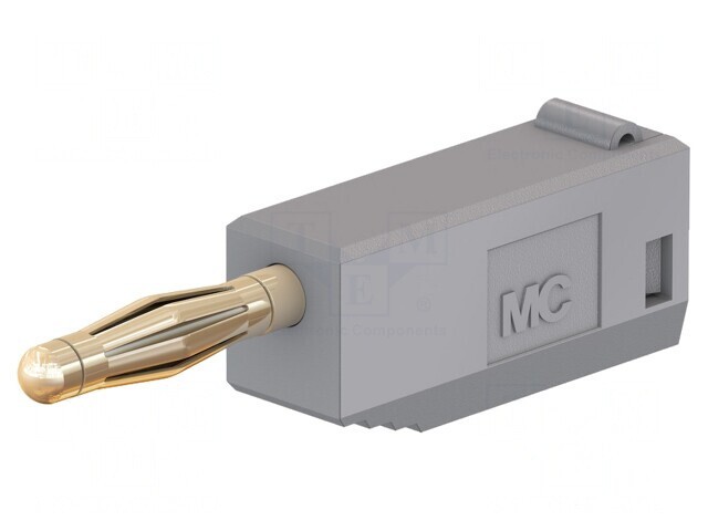 Mufă Banană 2mm Aurită Gri 10A
