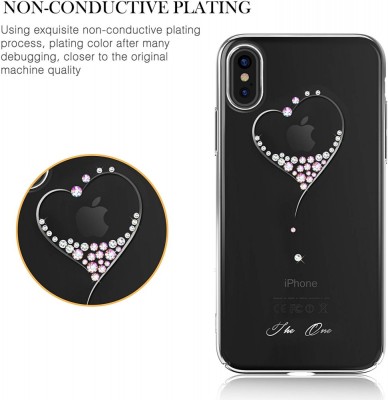 Husa Kingxbar pentru Apple iPhone X design Cristale - Silver foto