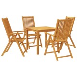 Cumpara ieftin Set mobilier de gradina, 5 piese, 85x85x74 cm, lemn masiv de acacia