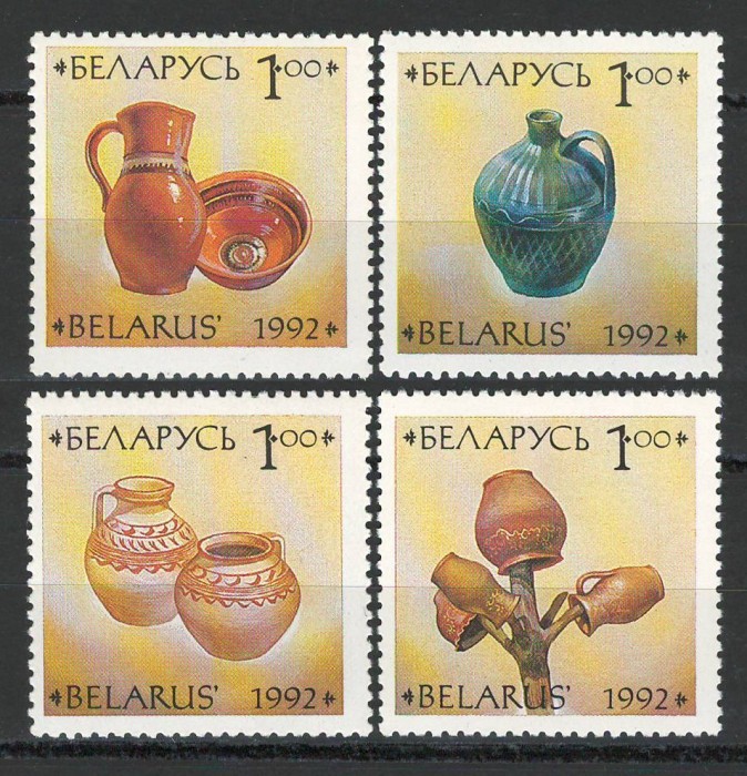 Belarus 1992 Mi 17/20 MNH - Vase ceramice