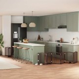 vidaXL Poartă c&acirc;ini pliabilă cu ușă 9 panouri maro, 450 cm, lemn plop 3155603