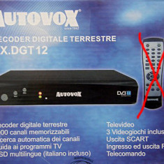 Receiver DVB-T - AUTOVOX model DGT08N - Decoder Digital Terestru