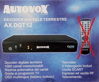 Receiver DVB-T - AUTOVOX model DGT08N - Decoder Digital Terestru foto