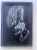 Tablou - Cal in saritura peste obstacole, Animale, Carbune, Realism