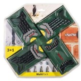 Set 46 accesorii Mini-X-Line 3+1, suport universal, biti, burghie pentru zidarie, metal si lemn, Bosch