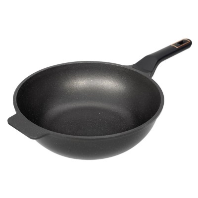 Tigaie wok PH-WP30, aluminiu, negru, 30 cm foto