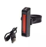 Stop Spate Bicicleta LED COB, 65 Lumeni, USB, 3 Moduri, Montare Rapida