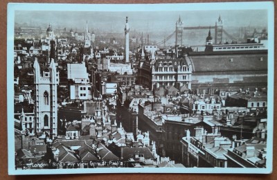 Carte postala, Londra, perioada interbelica foto