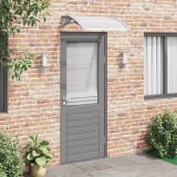 VidaXL Copertină de ușă, gri și transparent, 80x75 cm, policarbonat