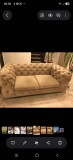 Vand canapea 2 locuri si un fotoliu chesterfield