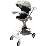 Carucior Sport Cyrax 3in1, 6-36 Luni, Reversibil, Pliabil, Tavita pentru Masa, Pozitie de Somn, Centura de Siguranta, Roti 360, Suport Pahar, Copertin