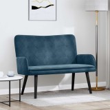 vidaXL Canapea cu două locuri albastru 115 x 61 x 87 cm Catifea 42028921