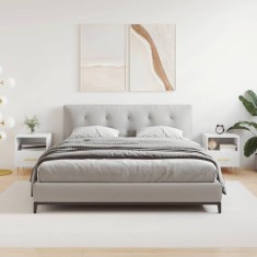 vidaXL Noptiere, 2 buc., alb, 40x35x47,5 cm, lemn compozit 827405