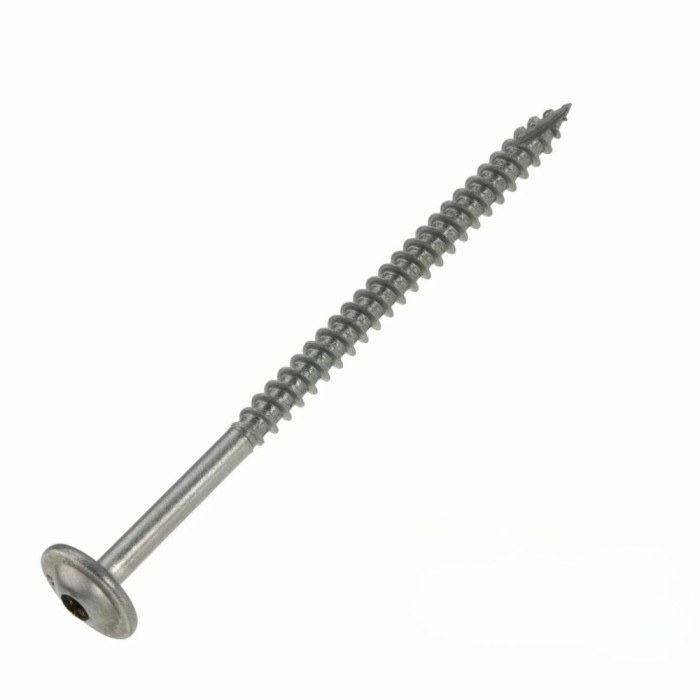 Surub dulgherie pentru lemn cap plat/inecat inox A2 (304) M8x100 mm