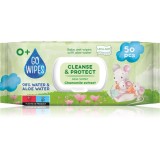 GoWipes Cleanse &amp; Protect Chamomile extract servetele delicate pentru copii cu aloe vera 50 buc
