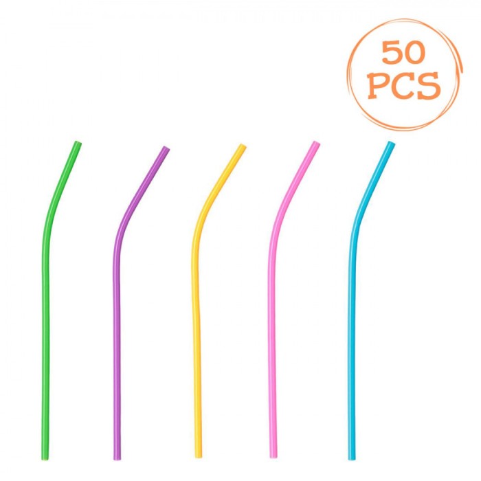 Paie Reutilizabile, Multicolor, Set 50 Bucăți, 5x210mm
