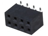 Conector şiruri pini soclu mamă 8 PIN 2,54mm SMT