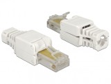 Set 2 bucati conector RJ45 Cat.5e pentru fir solid UTP toolfree, Delock 86415