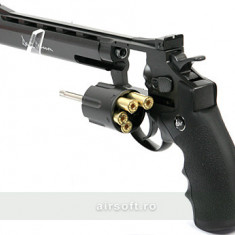 REVOLVER DAN WESSON 8 INCH NEGRU - FULL METAL - GNB - CO2