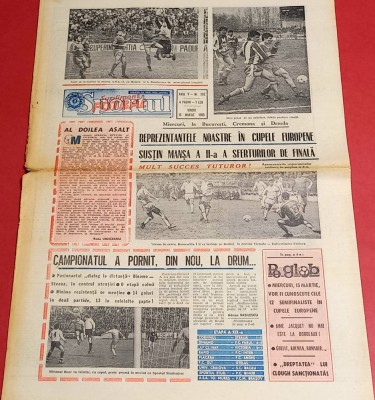 Ziarul Sportul Supliment FOTBAL 10.03.1989 foto