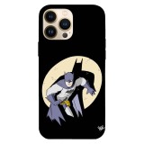 Husa compatibila cu Apple iPhone 15 Pro Max model Retro batman, Silicon, TPU, Viceversa, Transparent, Carcasa