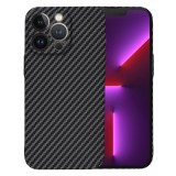 Husa slim carbon pentru iphone 13 pro - protectie premium fibershell, black