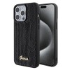 Husa originala Guess iPhone 15 Pro Max Sequin Script Metal, negru, GUHCP15XPSFDGSK