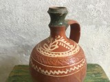 Arta si Traditie - Vechi ulcior din zona gorjului / Oltenia / Gorj - model deosebit sec XX !