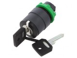 Comutator Rotativ cu Cheie 22mm Negru ZB5AG7