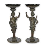 Set doua gheridoane din bronz cu blat marmura TBF-34, Nuduri