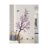 Cumpara ieftin Sticker Perete Autocolant Copac Inflorit 90X110cm - 57850