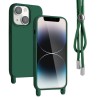 Husa Silicon iPhone 13 6.1 Verde Inchis Snur