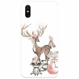 Husa silicon pentru Xiaomi Mi 8 Pro, Foxs And Deer
