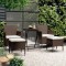 vidaXL Set mobilier bistro, 3 piese, maro, poliratan/sticlă securizată 3058391