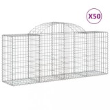Cumpara ieftin Cosuri gabion arcuite 50 buc, 200x50x80/100 cm, fier galvanizat