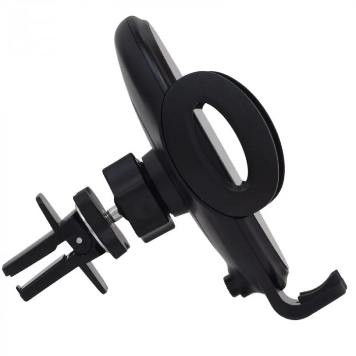 SUPORT auto SPACER pt. SmartPhone fixare in ventilatie prin CLIPS prindere laterala rotire 360 grade negru &amp;quot;SPCH-GRV-CLIPS&amp;quot;