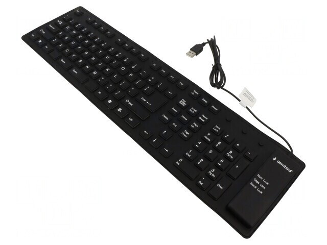 Tastatură USB Neagră cu Cabluri și Layout US