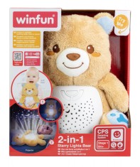 Ursulet Winfun cu proiector si lampa de veghe 2 &icirc;n 1 pentru bebelusi