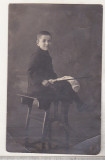 Bnk foto Portret de copil - Foto Lux Bucuresti 1920, Alb-Negru, Romania 1900 - 1950, Portrete