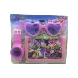 Ceas electronic cu portofel si ochelari - Daisy, Minnie