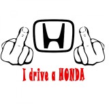 Cumpara ieftin Sticker Fuck You I Drive A HONDA
