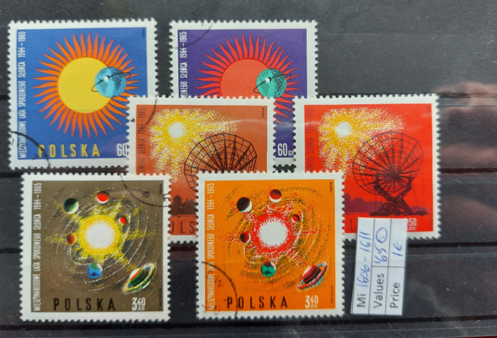 TS21 - Timbre serie Polonia - Cosmos 1965 Mi1606-16011