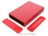 Carcasă universală din aluminiu roșu 146,6x209x41,6 mm
